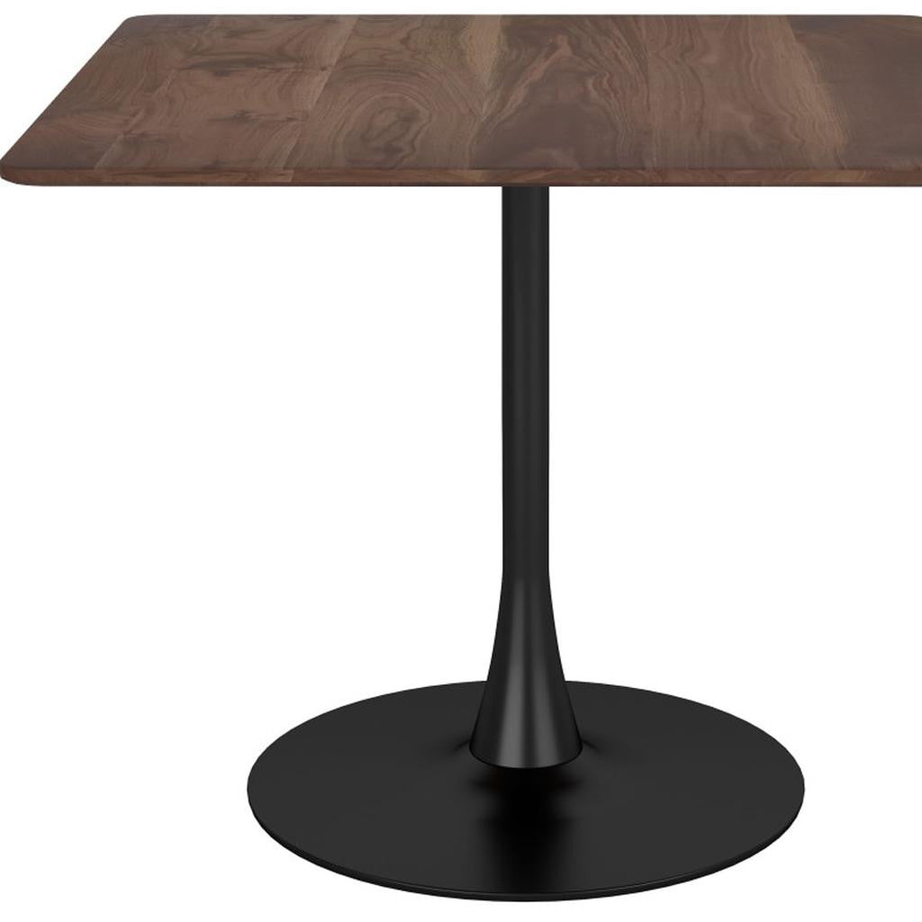 35" Square Steel Pedestal Base Dining Table-6