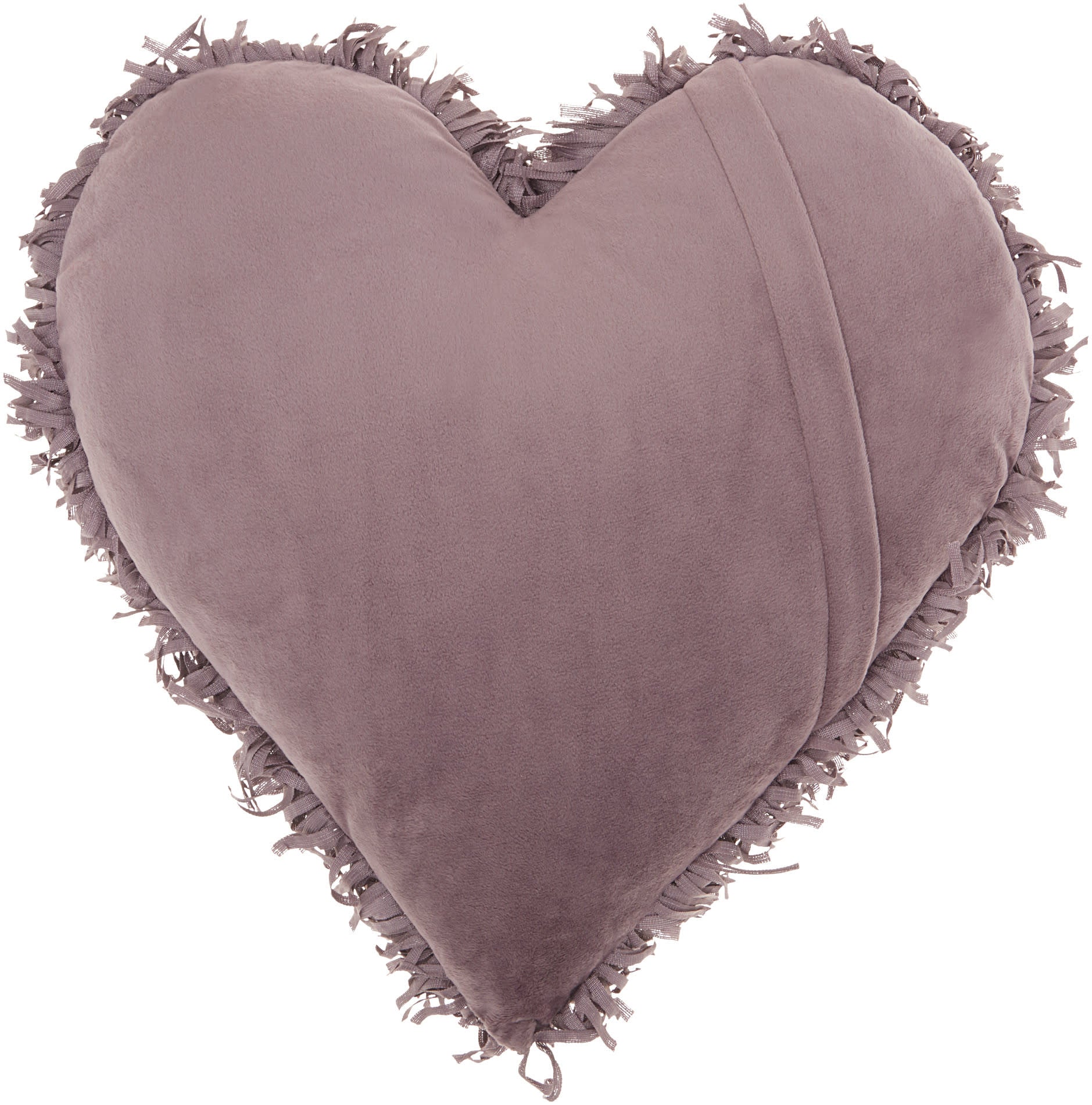 Heart Shaped Lavendar Shag Accent Pillow-1