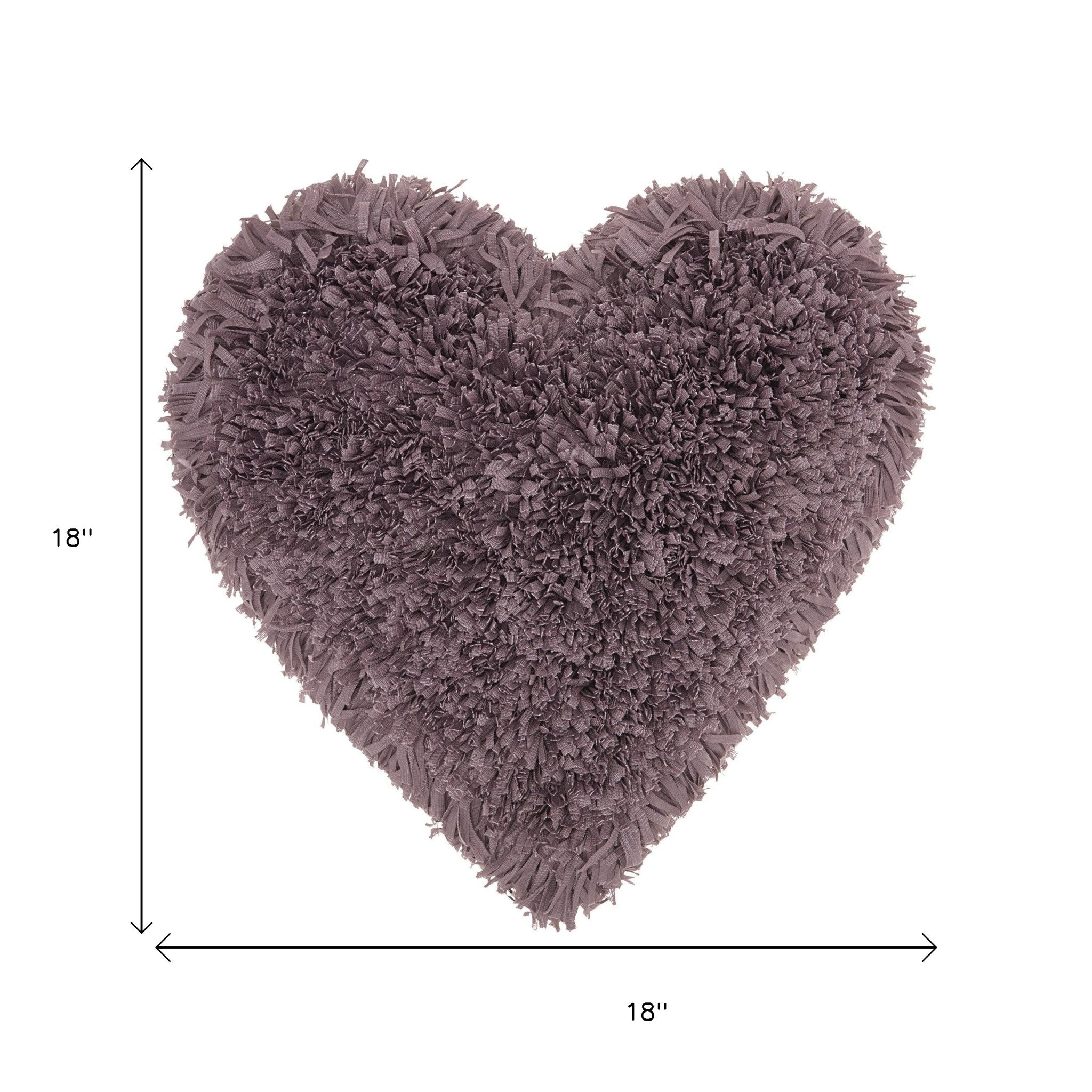 Heart Shaped Lavendar Shag Accent Pillow-7