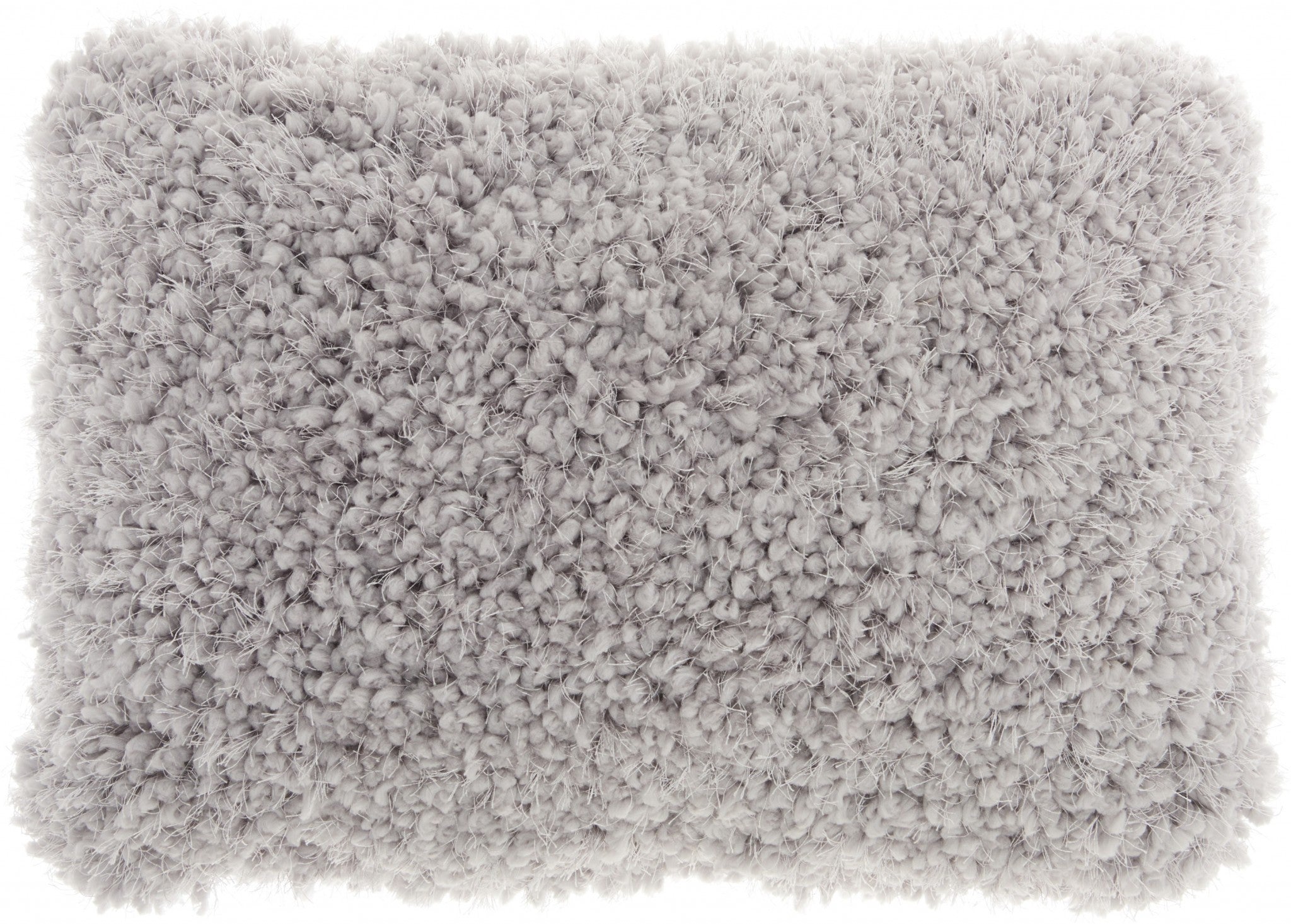 Pale Gray Knubby Plush Lumbar Throw Pillow-1