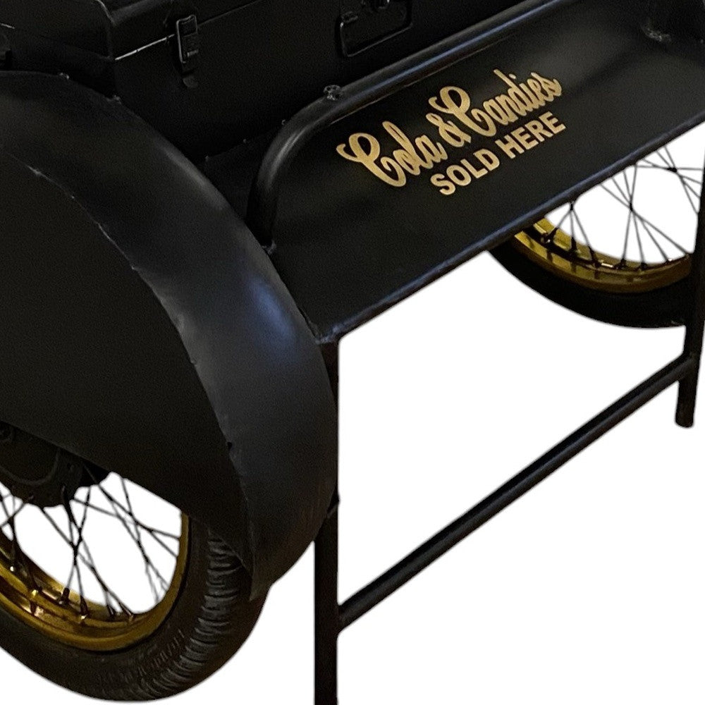 Black Old Time Delivery Box Table With Storage-5