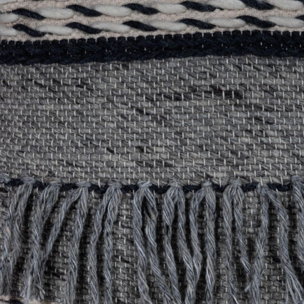 21" Gray Pouf Ottoman-8