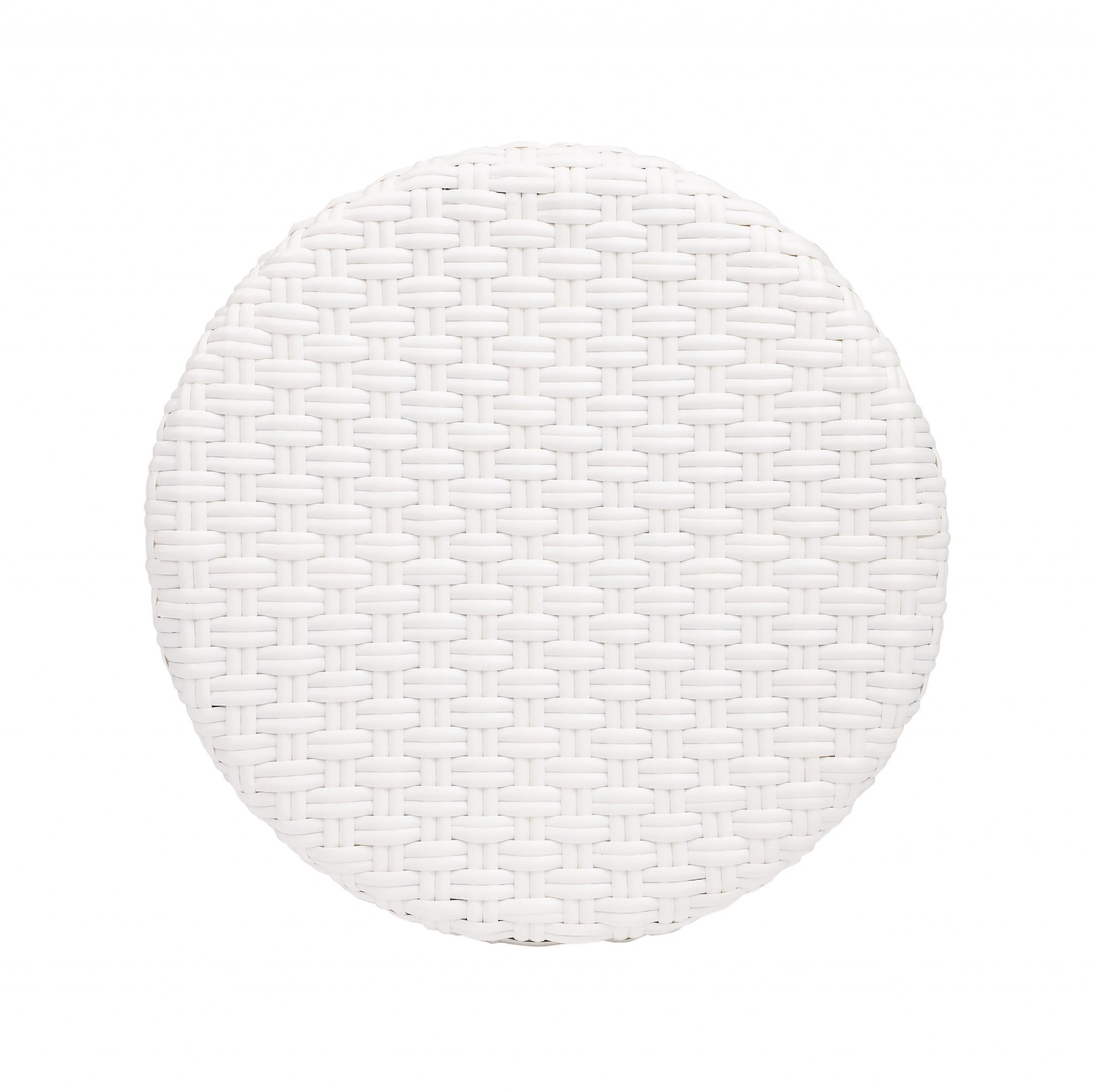 24" White and Natural Heavy Duty Rattan Backless Counter Height Bar Chair-5