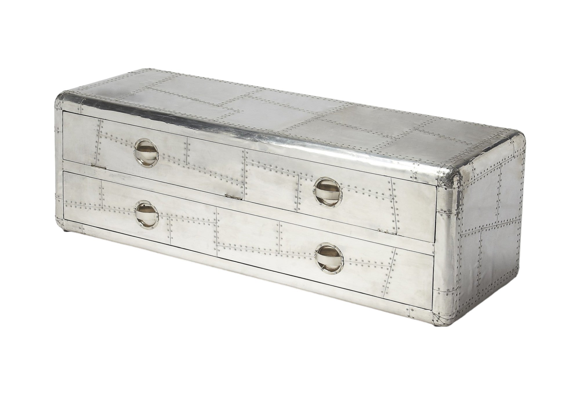 59" Silver Solid Wood Enclosed and Open Storage TV Stand-1