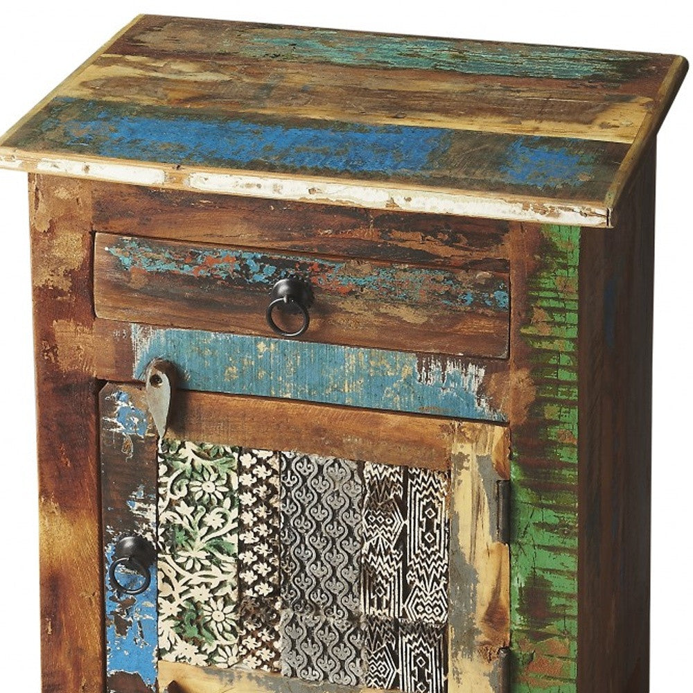 18" Brown Standard Accent Chest With One Drawer-5