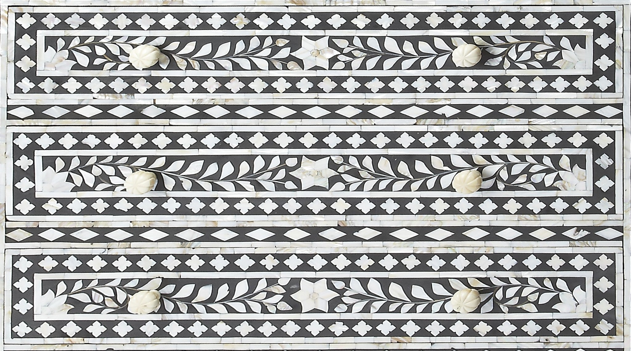 36" Black Manufactured Wood Three Drawer Chest-2