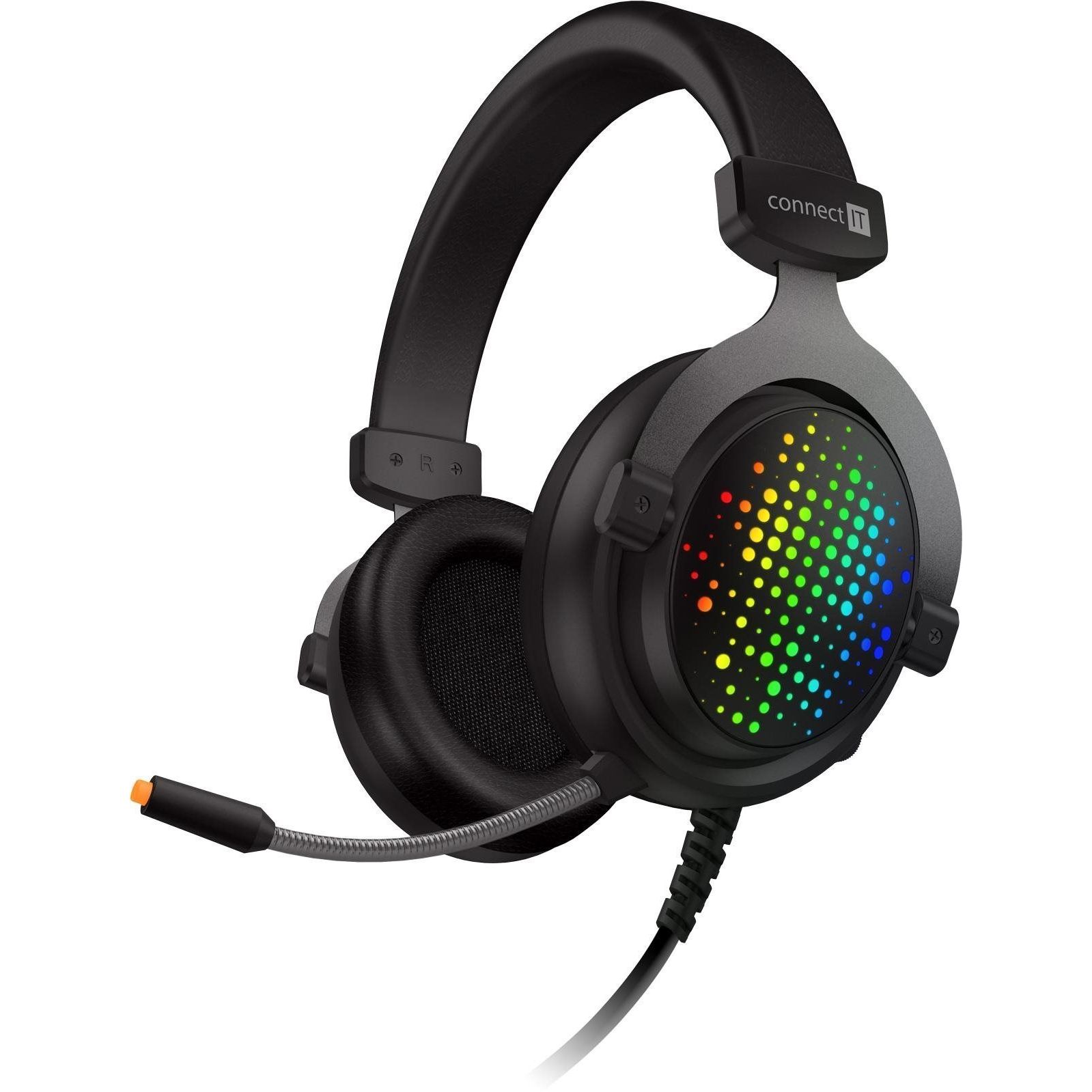 Casti Connect IT Evogear RGB CHP-7000-BK, Negru (CHP-7000-BK)-0