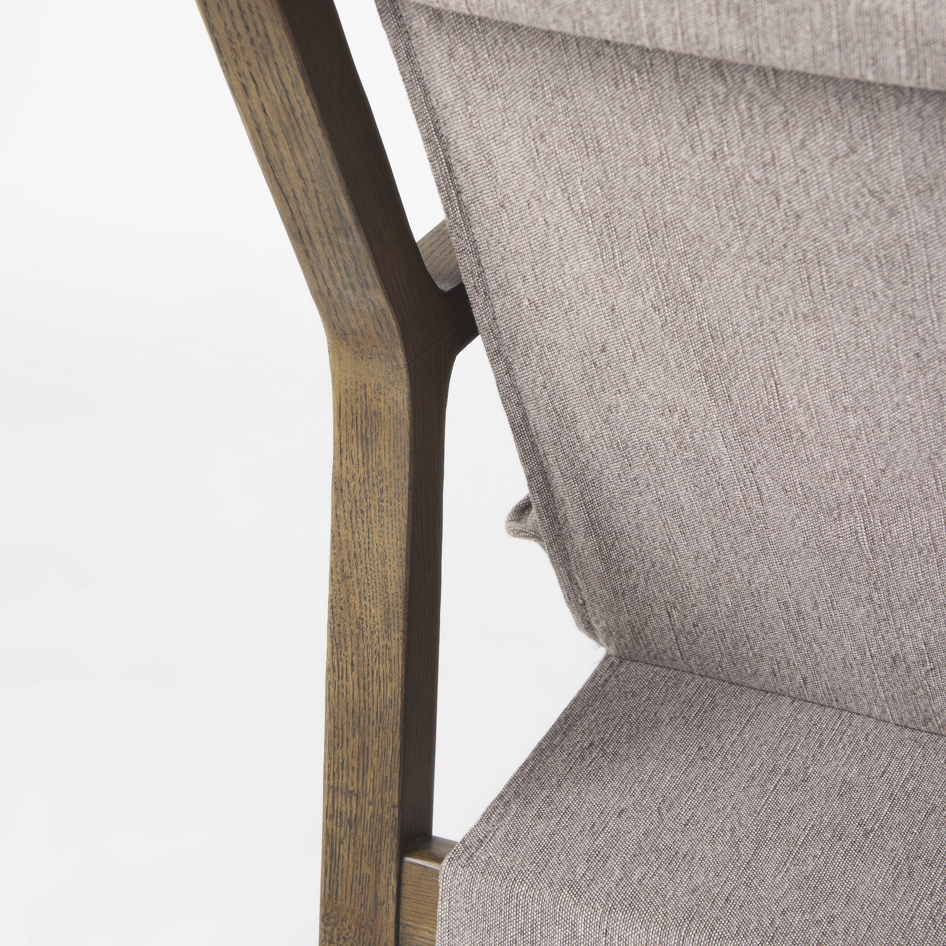 34" Gray and Brown Fabric Lounge Chair-8