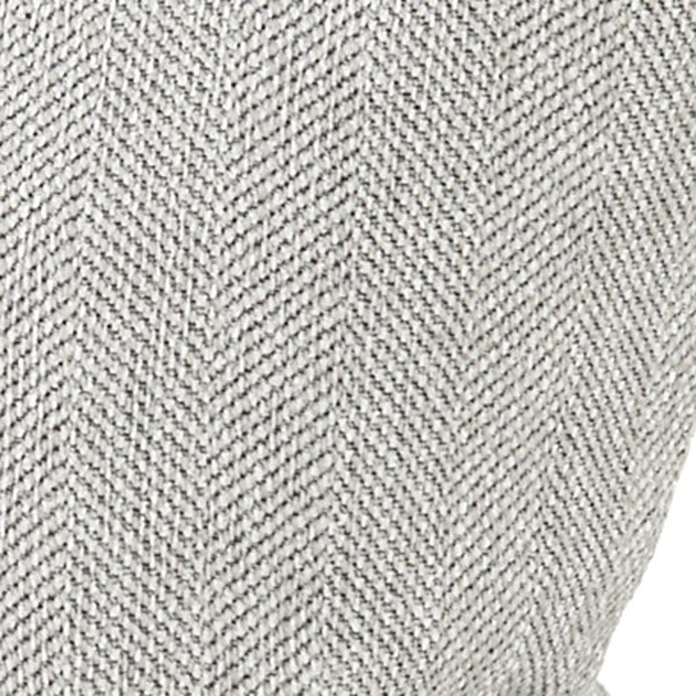 Ash Gray Basket Weave Accent Throw Pillow-7