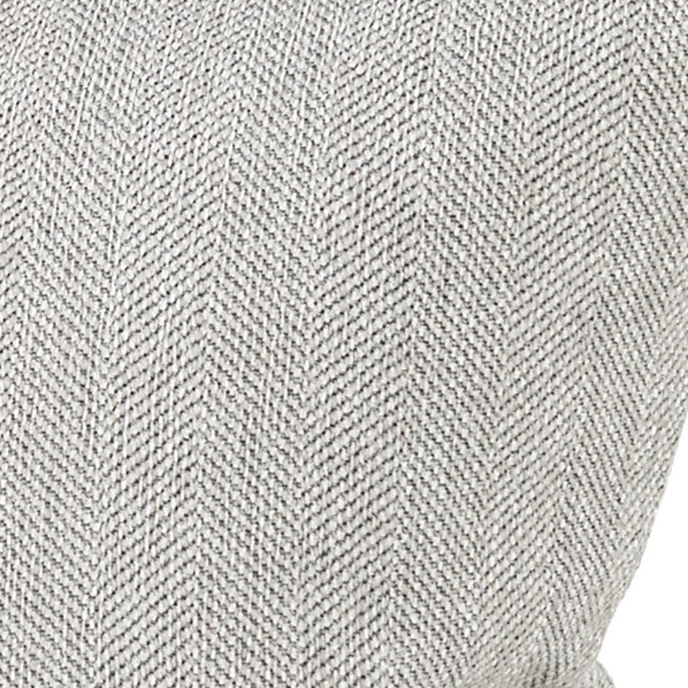 Ash Gray Basket Weave Accent Throw Pillow-8