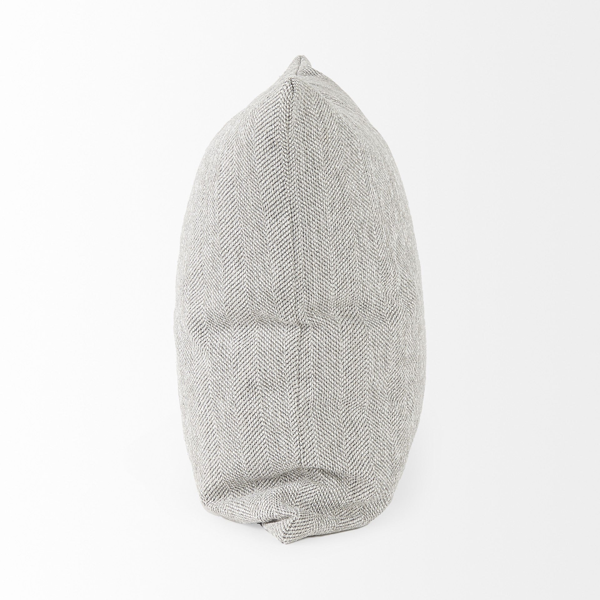 Ash Gray Basket Weave Accent Throw Pillow-3