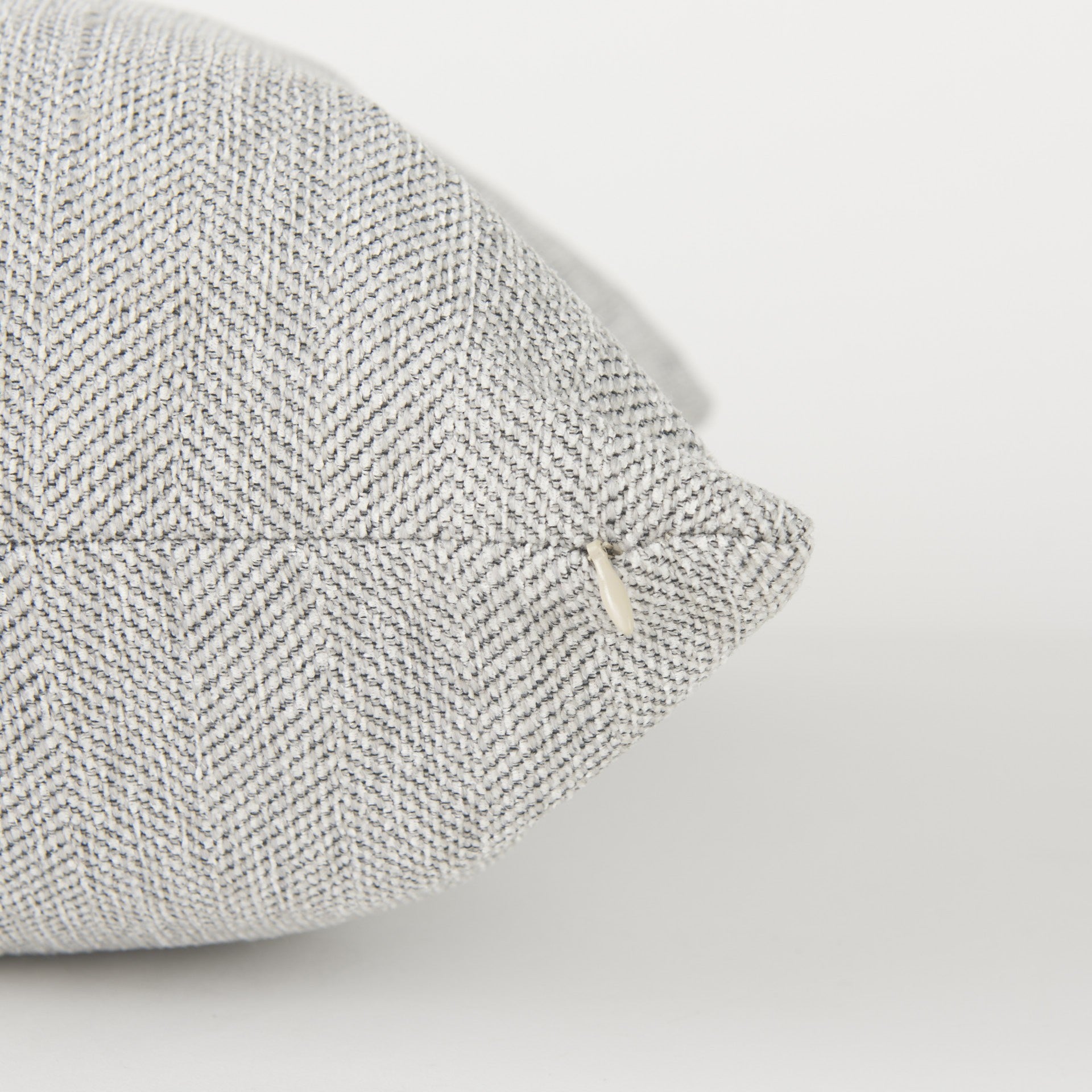 Ash Gray Basket Weave Accent Throw Pillow-6