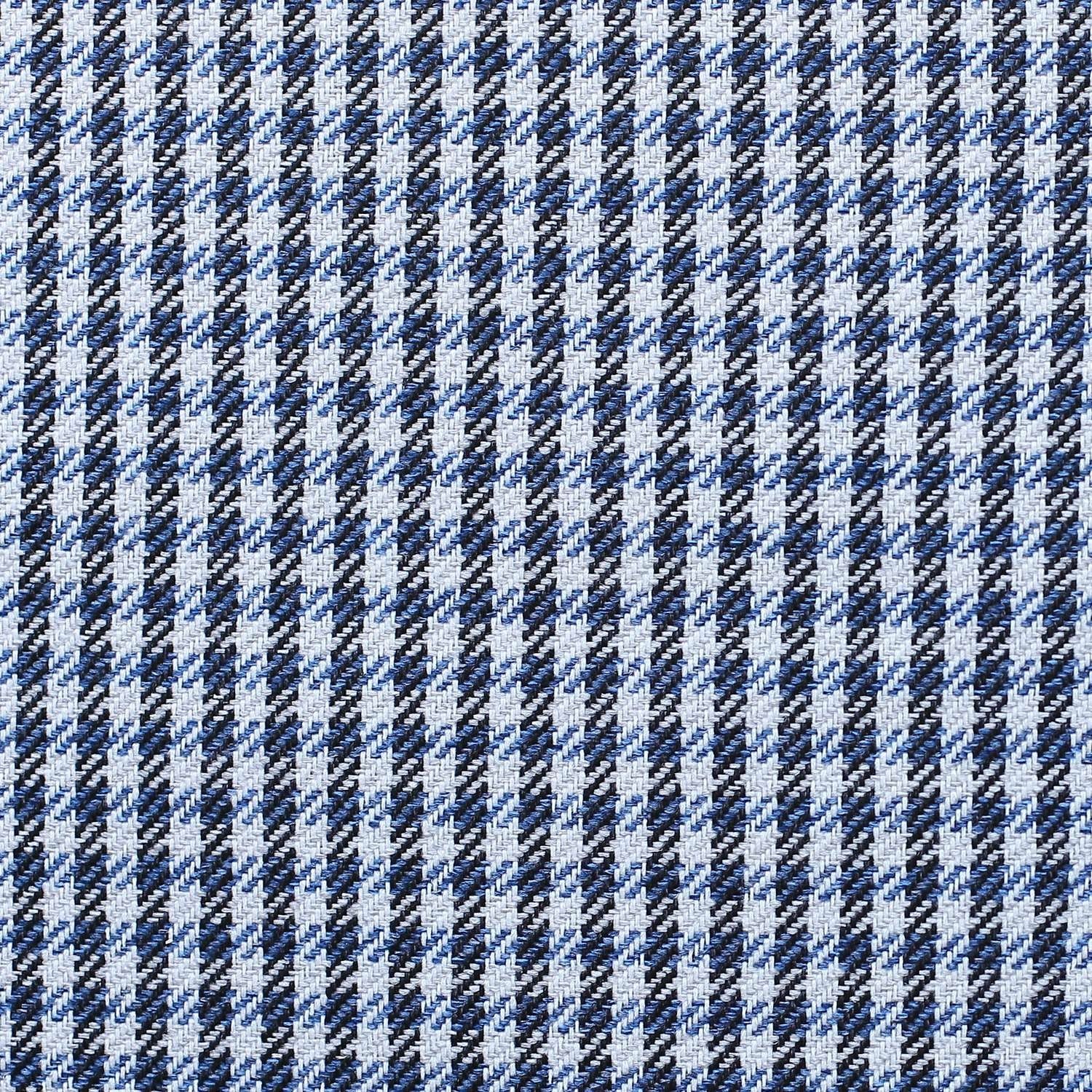 Set Of 4 Blue Houndstooth Pillow Covers-5
