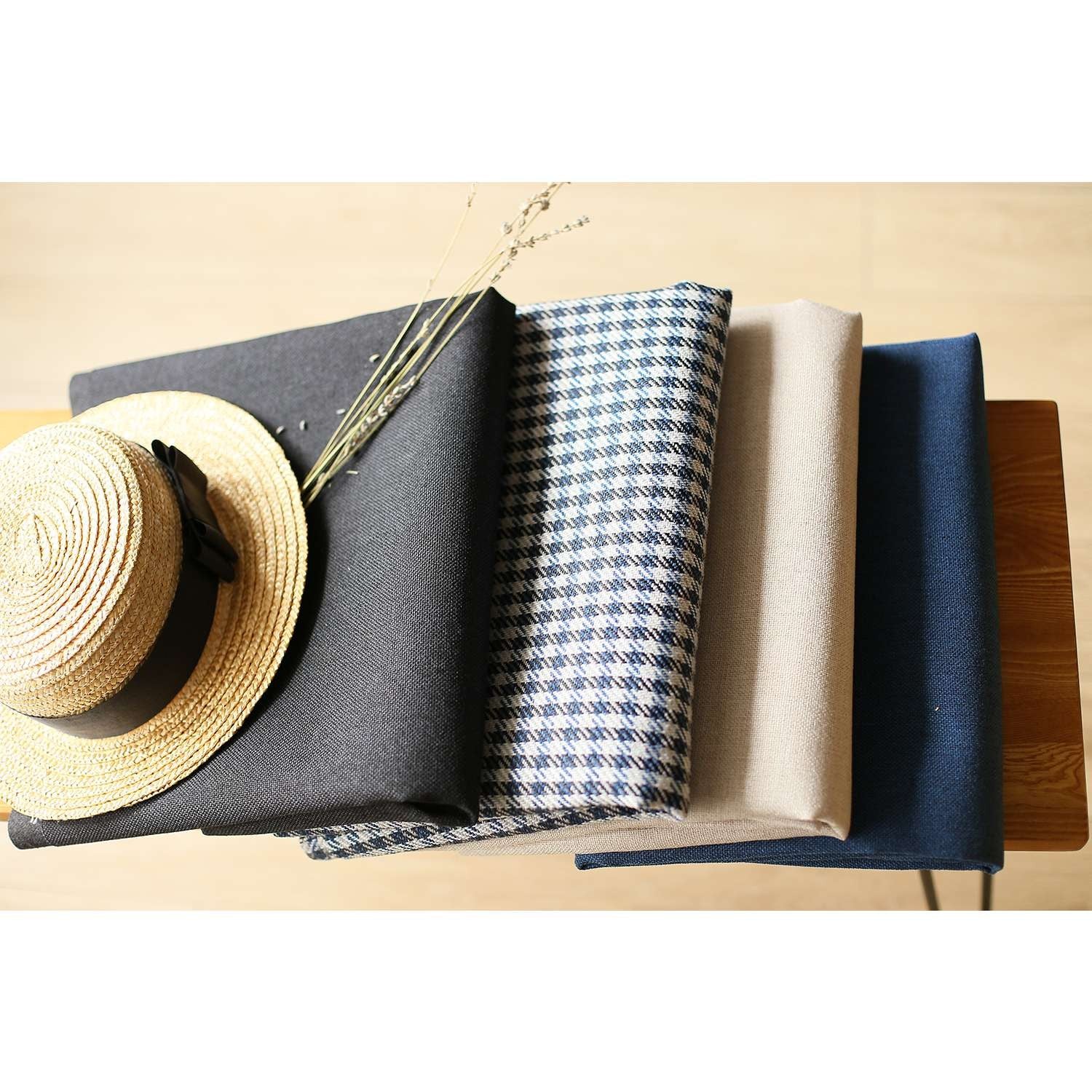 Set Of 4 Blue Houndstooth Pillow Covers-6