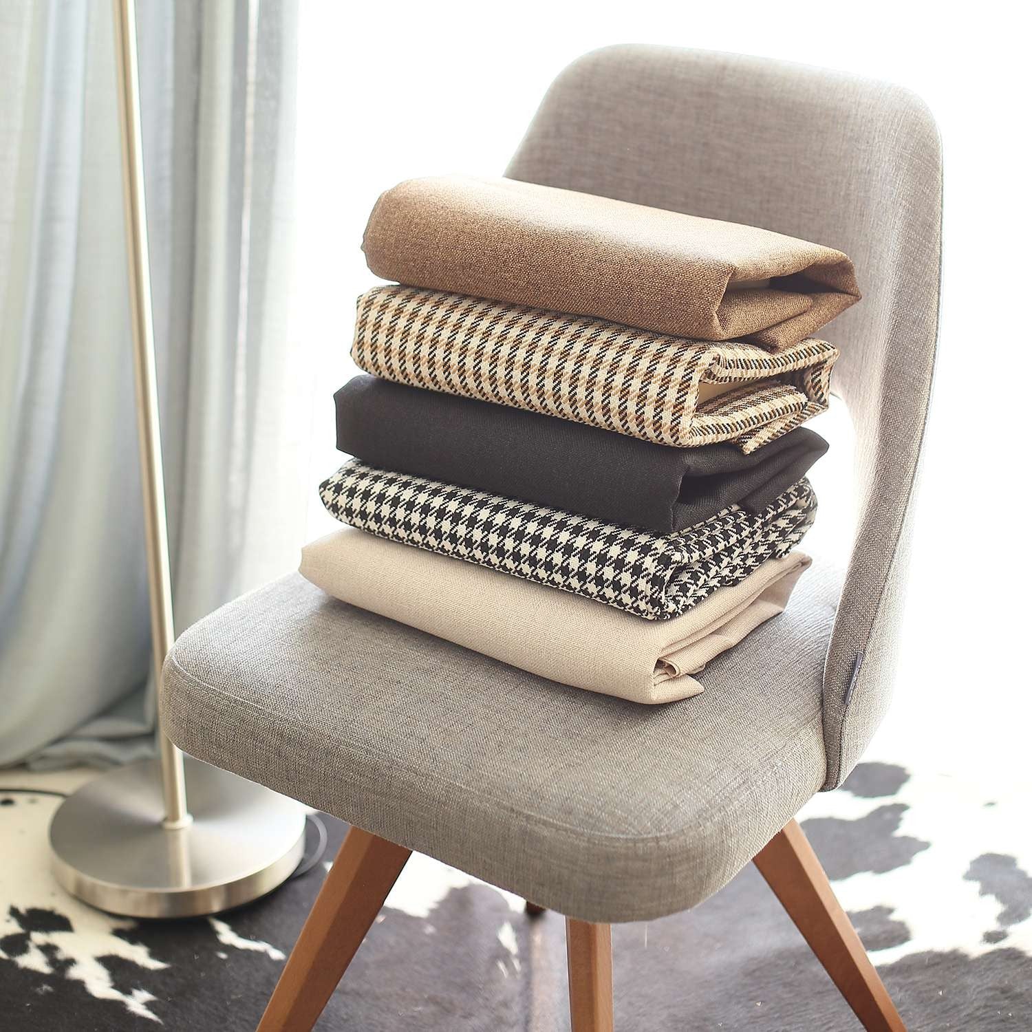 Set Of 2 Black And White Diagonal Pillow Covers-0