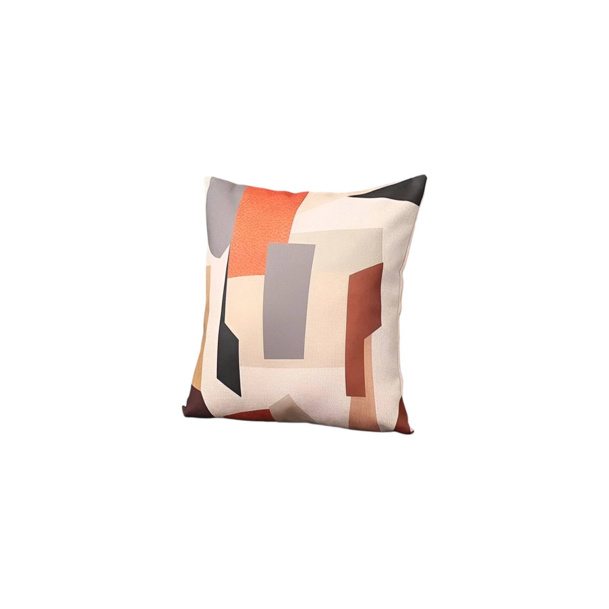 Set of Two 18" X 18" Orange and Ivory Polyester Pillow Cover-2