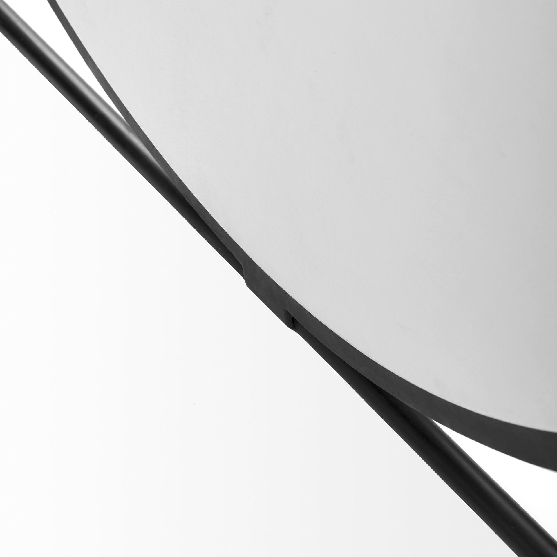 36" White and Black Genuine Marble and Metal Square Frame Coffee Table-6