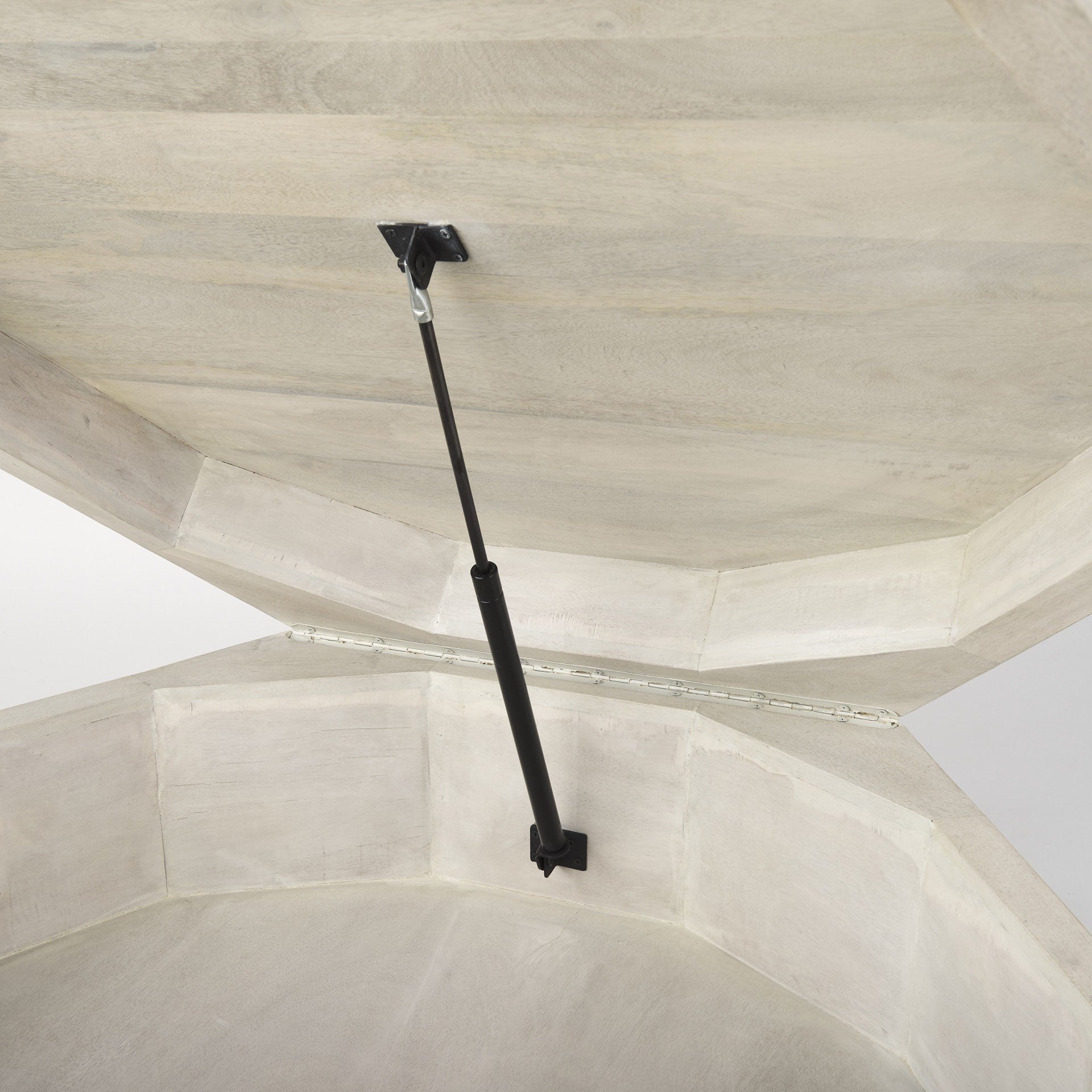 48" Natural Solid Wood Hexagon Lift Top Solid Coffee Table-7