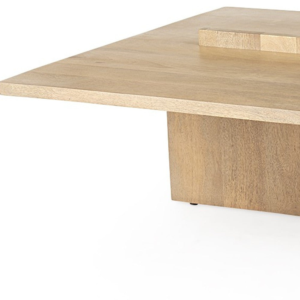 34" Natural Wood Coffee Table-5