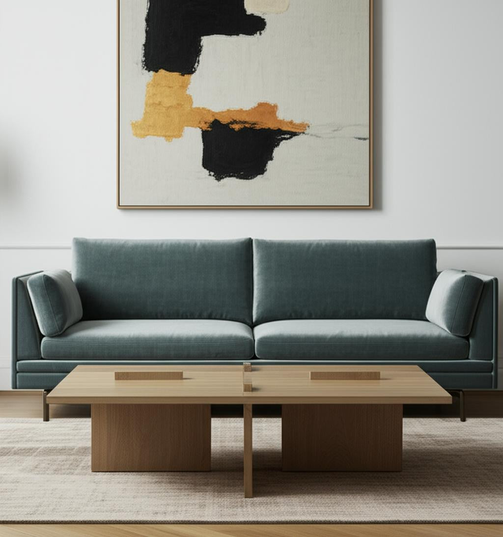 34" Natural Wood Coffee Table-0