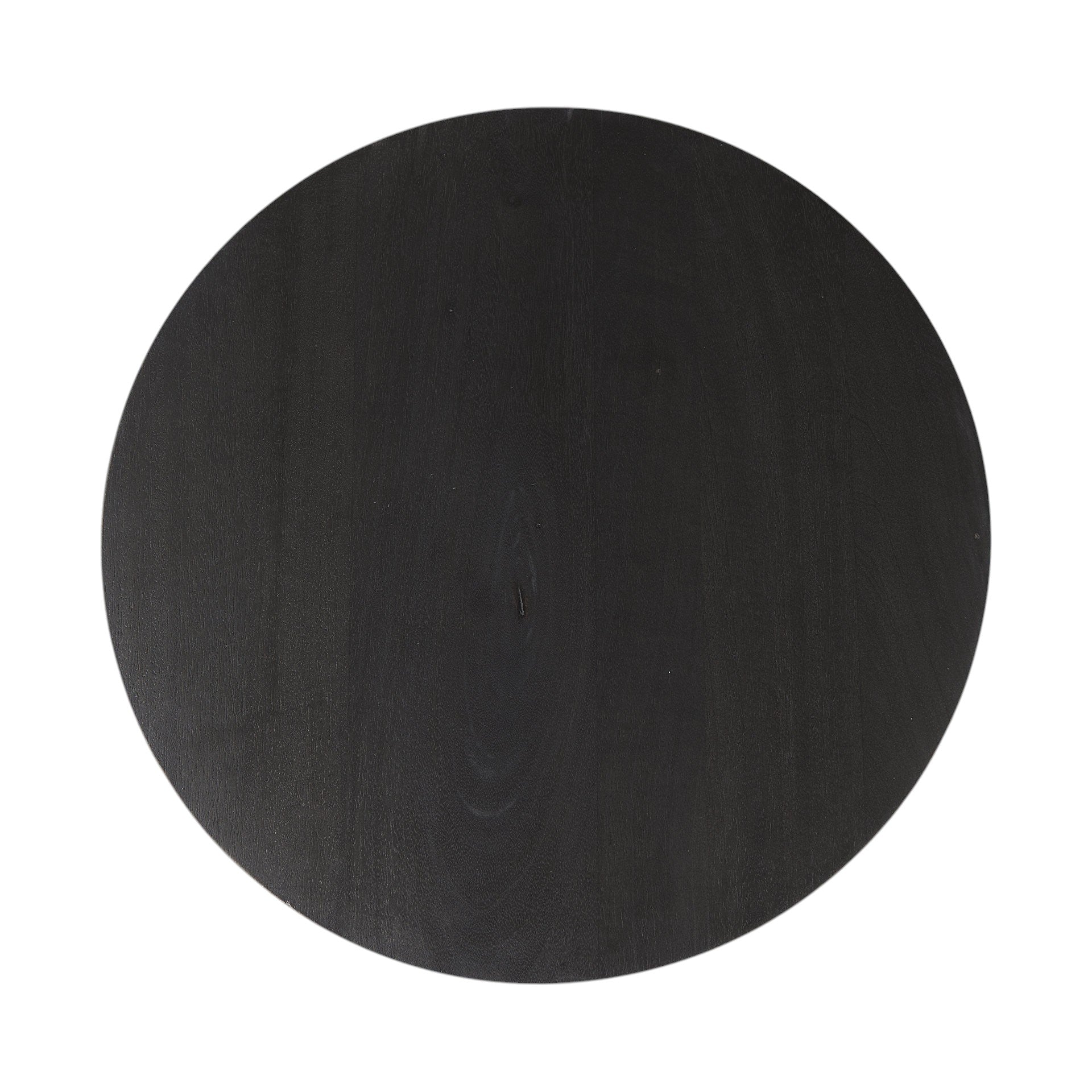 24" Black Solid and Manufactured Wood Round End Table-3