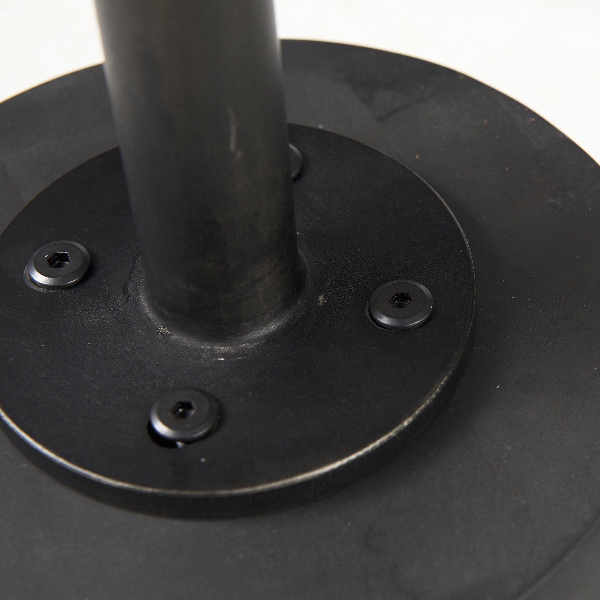 24" Black Solid and Manufactured Wood Round End Table-8