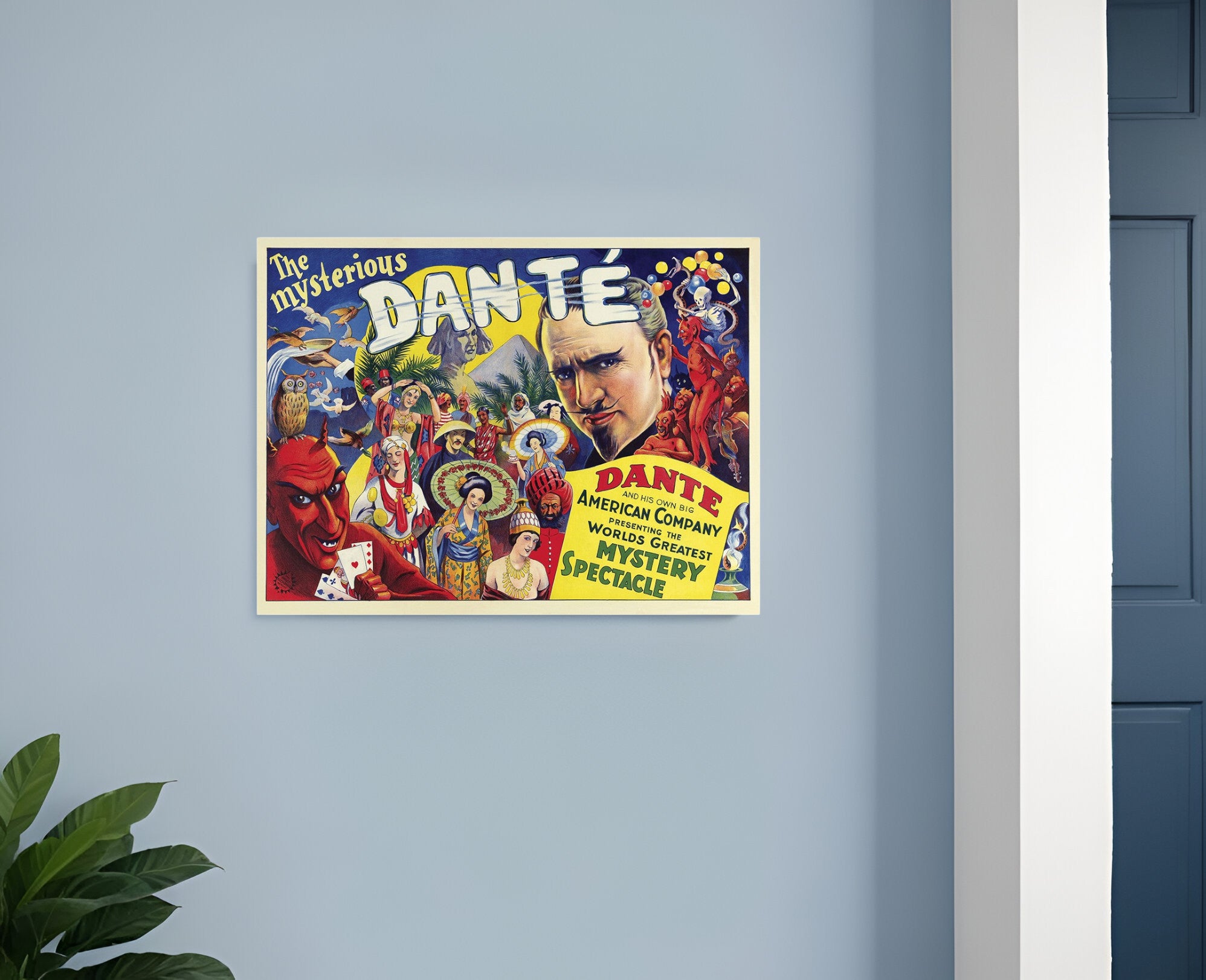 The Mysterious Dante Vintage Magic Unframed Print Wall Art-1