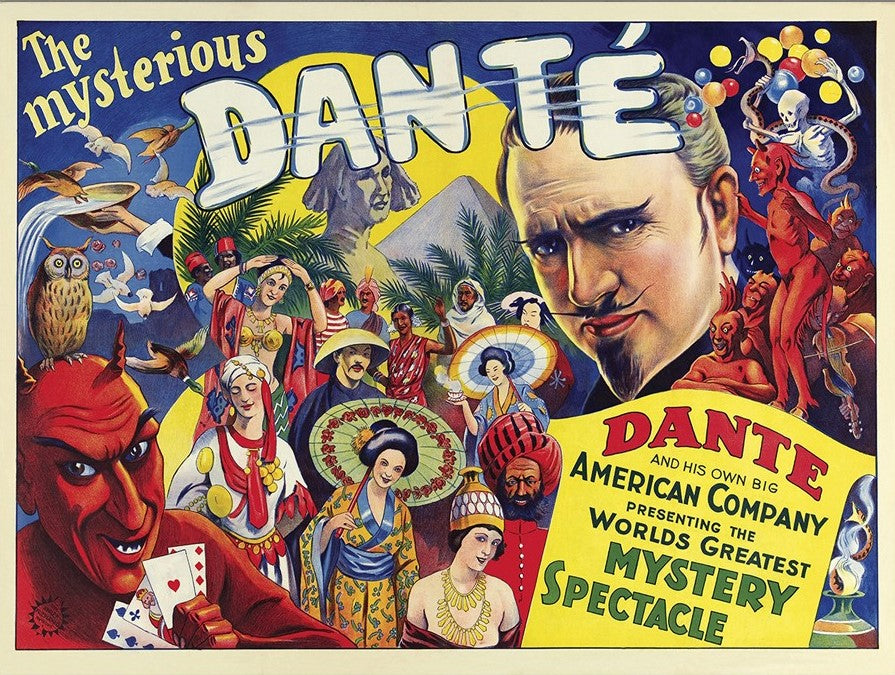 The Mysterious Dante Vintage Magic Unframed Print Wall Art-0