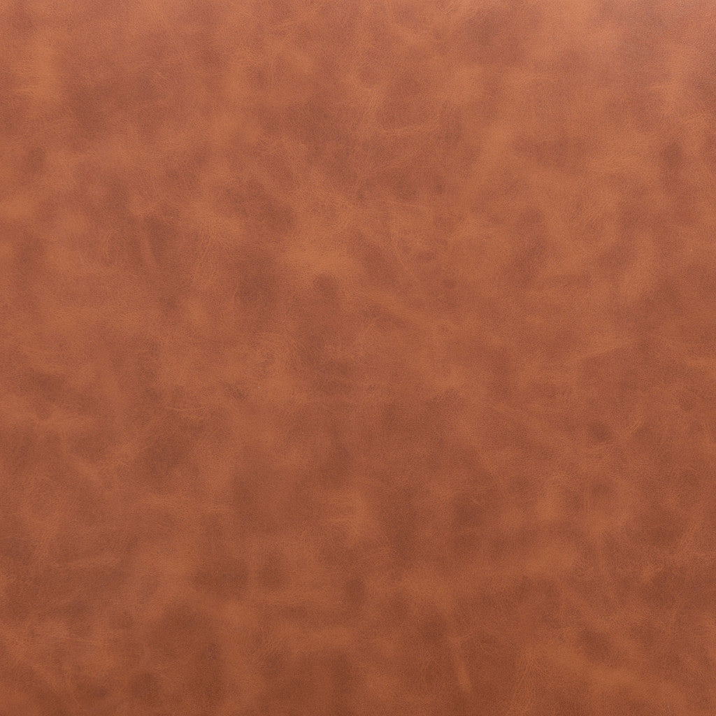 Set of Two Brown Vintage Look Faux Leather Slight Scoop Dining Chairs-8