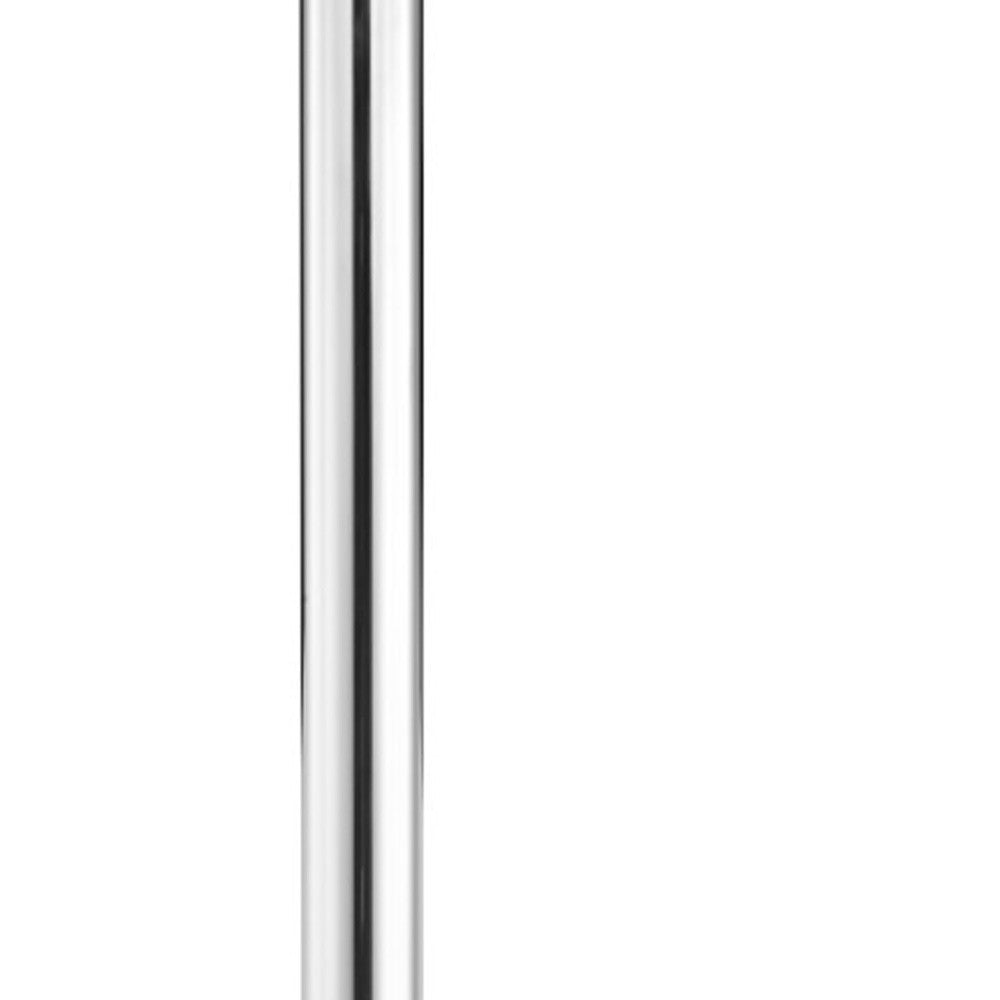 26" Brown and Silver Rounded Stainless Steel Bar Table-3