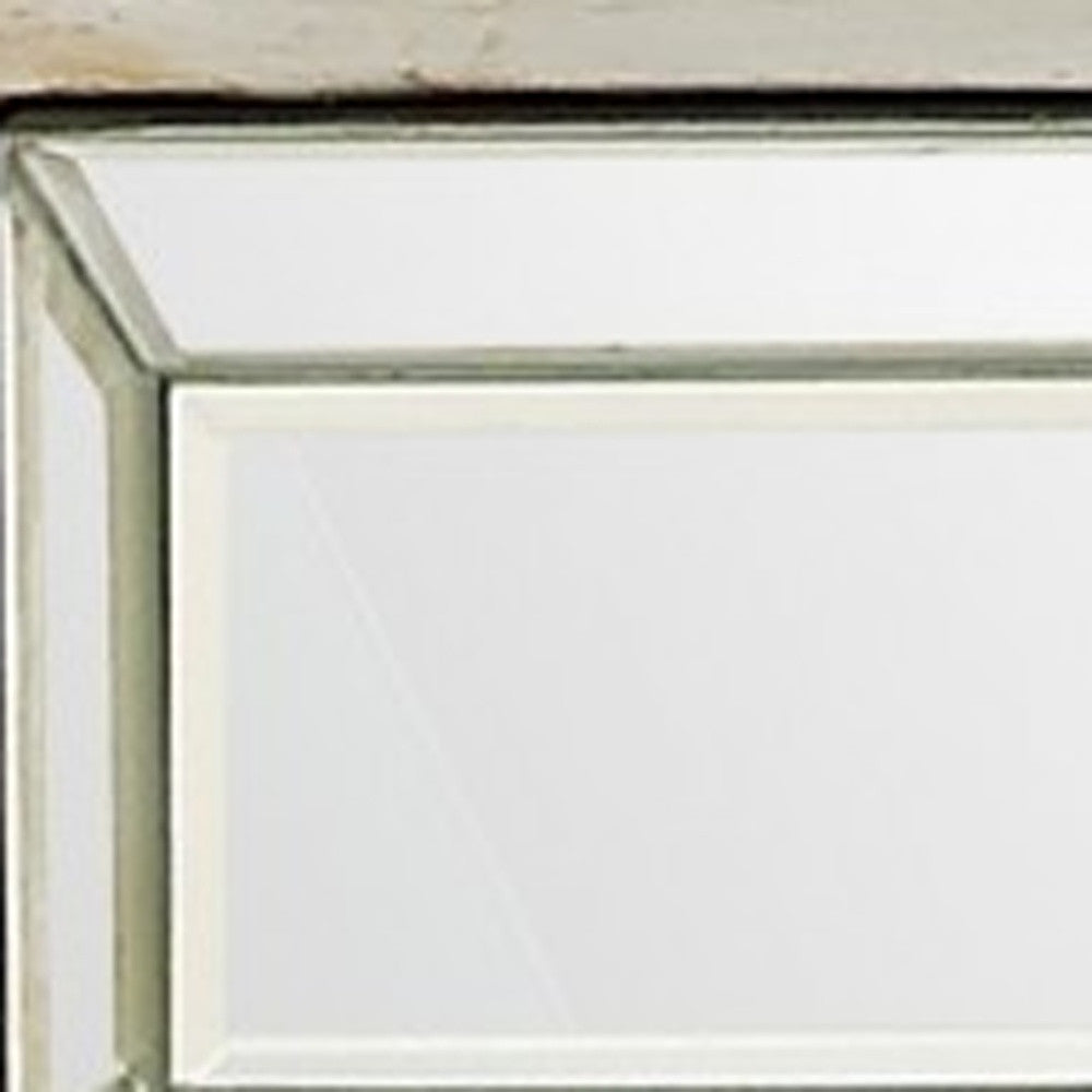 48" Silver Mirrored Glass Console Table-6