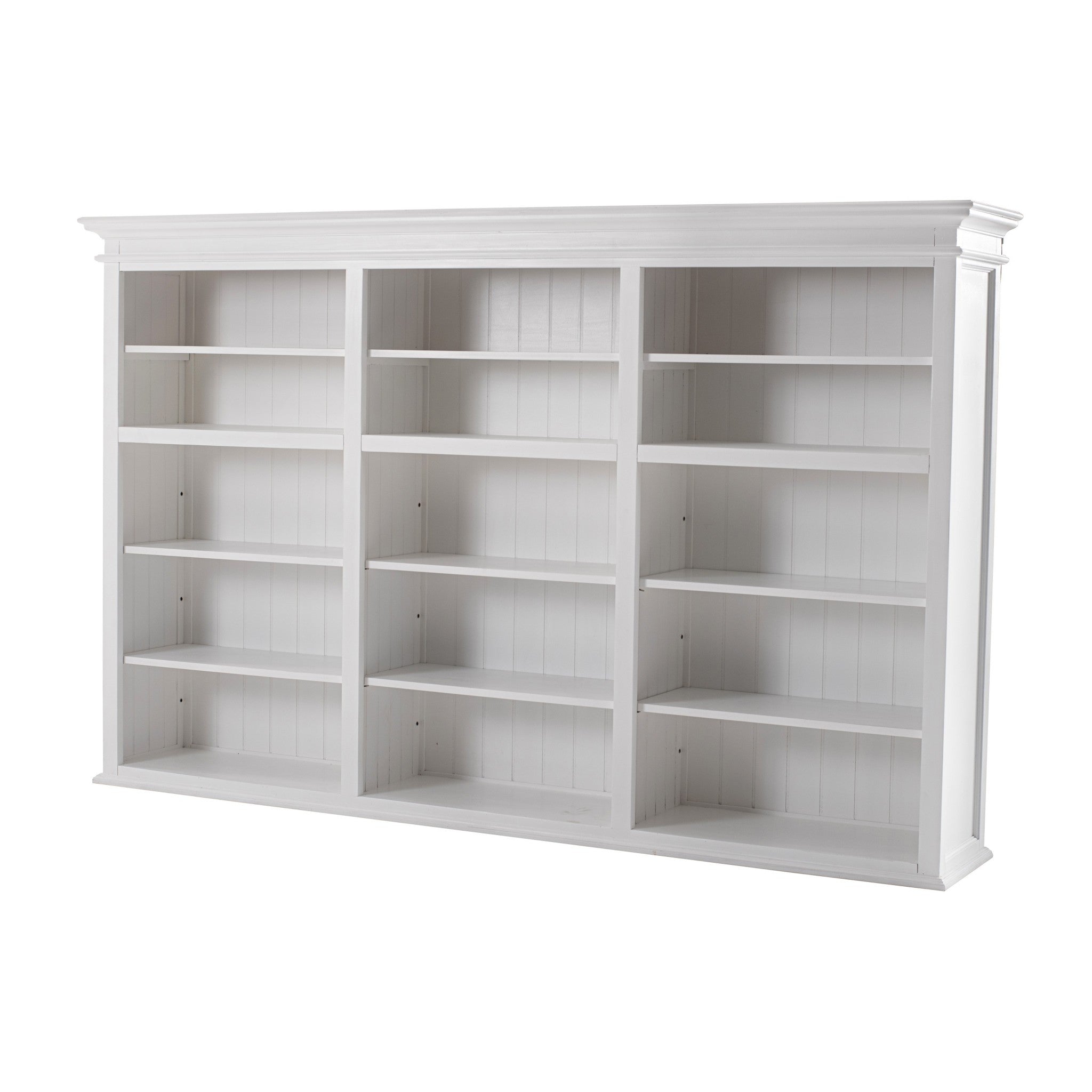 71" White Solid Wood Frame Dining Hutch With Multiple Shelves And Three Drawers-7