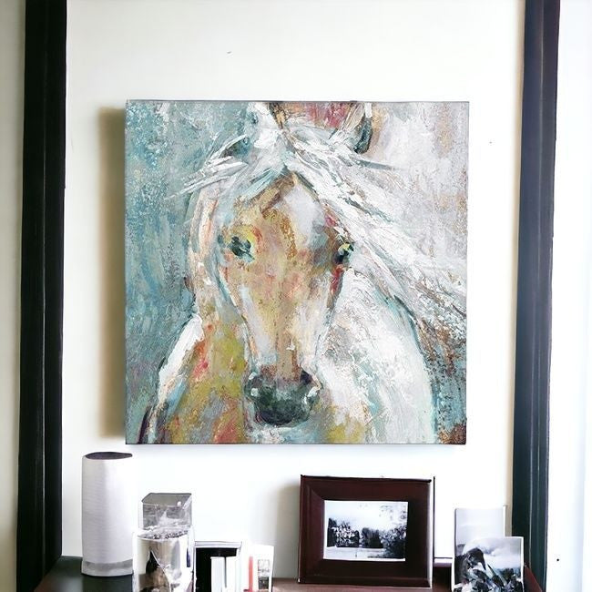 Whimsical Horse Unframed Print Wall Art-1