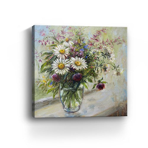 Pretty Vase Of Flowers Unframed Print Wall Art-5