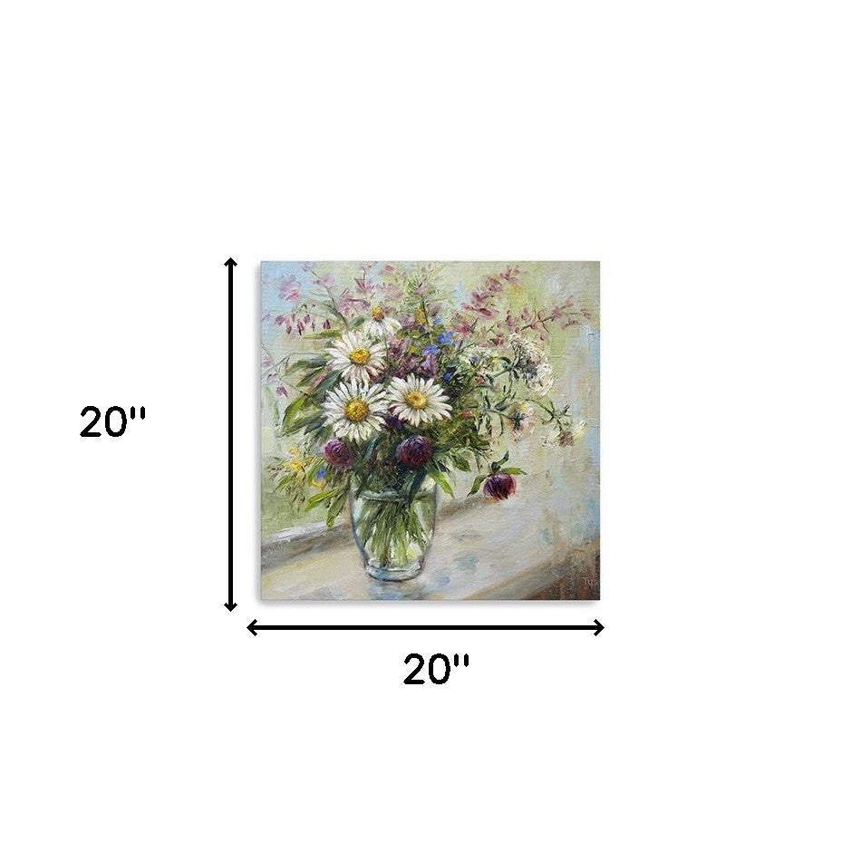 Pretty Vase Of Flowers Unframed Print Wall Art-7