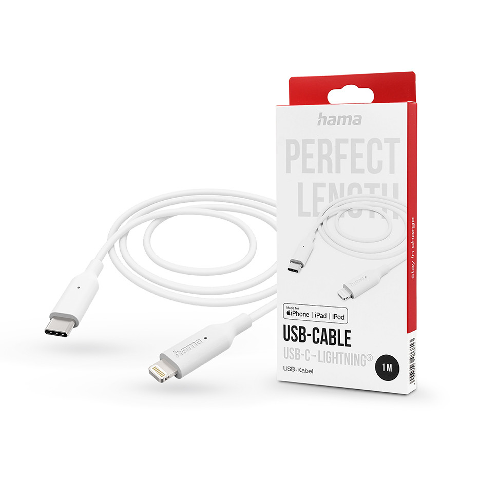 Hama 00201598 kabel Lightning 1 m Bílá (201598)-0