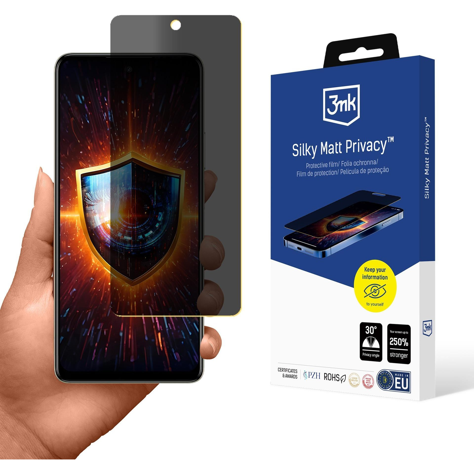 3MK Silky Matt Privacy Tecno Spark 20 Pro védőfólia (5903108630450)-0