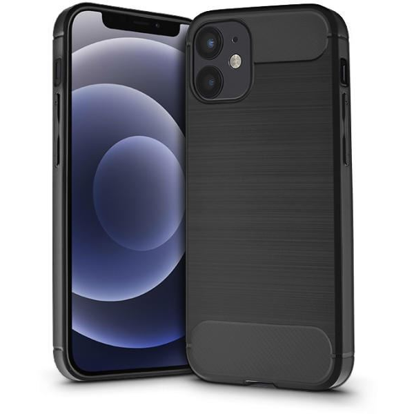 Haffner Carbon Apple iPhone 12 Pro Max szilikon tok fekete (PT-5836) (PT-5836)-0