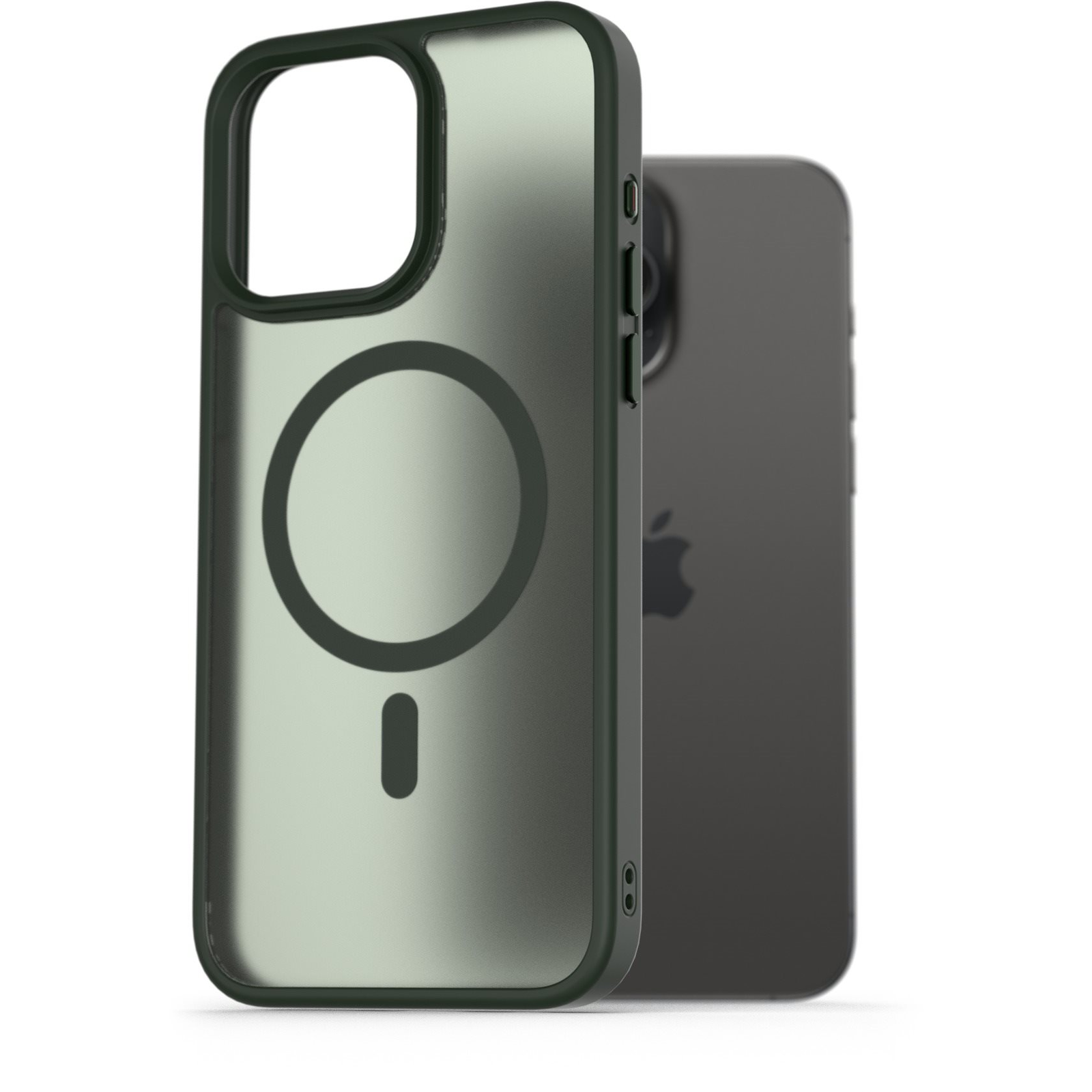 AlzaGuard Matte Case Compatible with Magsafe iPhone 15 Pro Max sötétzöld tok (AGD-PCMM65DE)-0