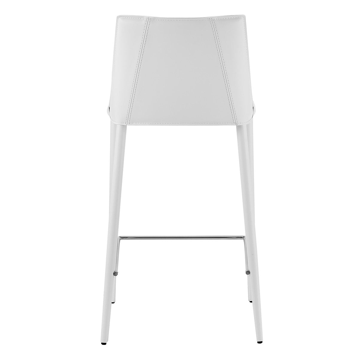26" White Steel Low Back Counter Height Bar Chair-5