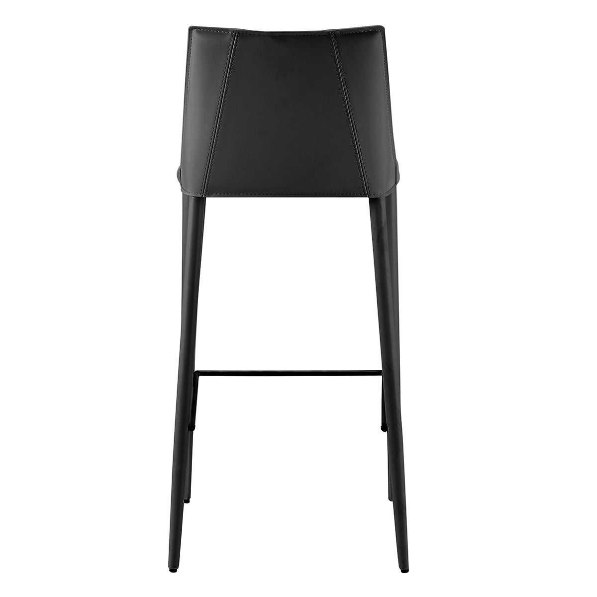 30" Black Steel Low Back Bar Height Bar Chair-5