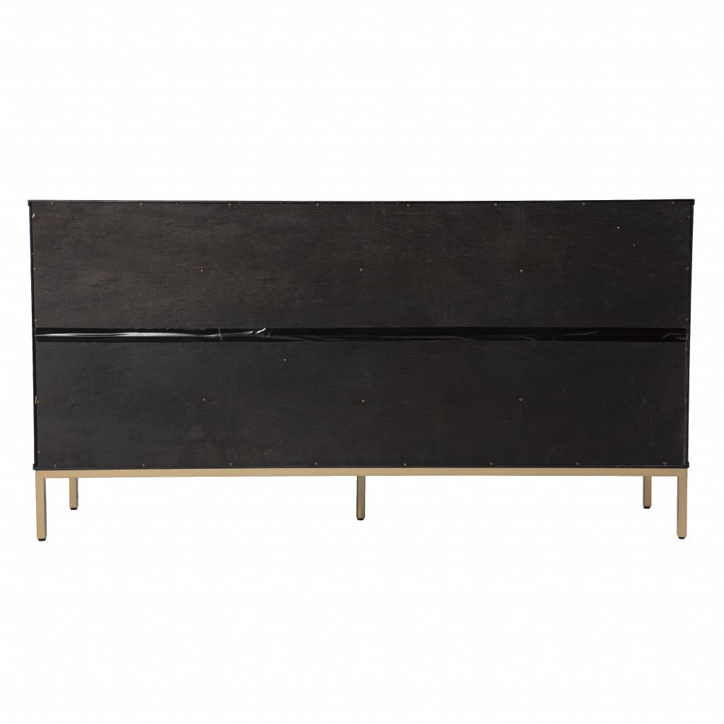Black and Gold Harlequin Sideboard Storage Cabinet-4