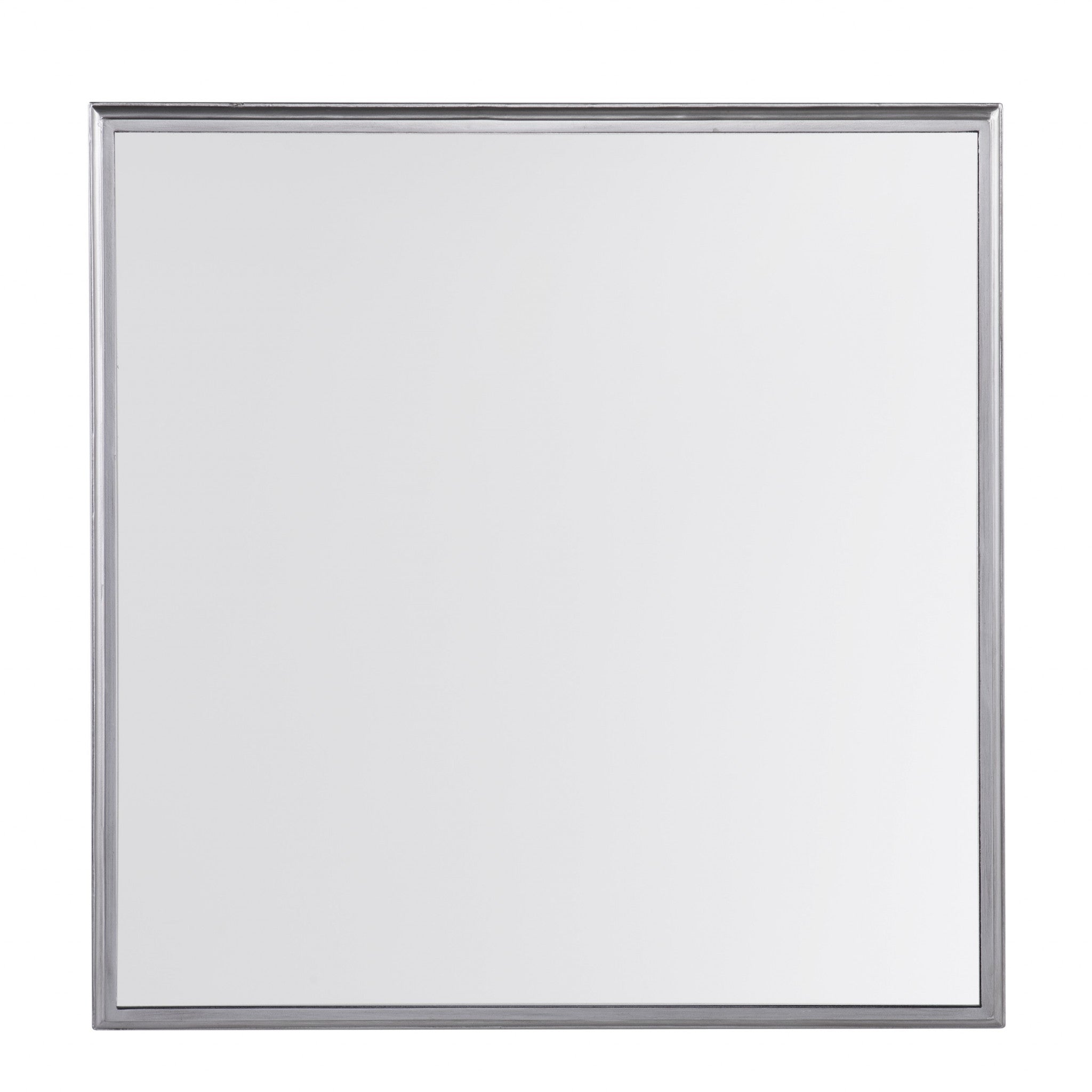 29" Silver Mirrored Square Coffee Table With Shelf-4