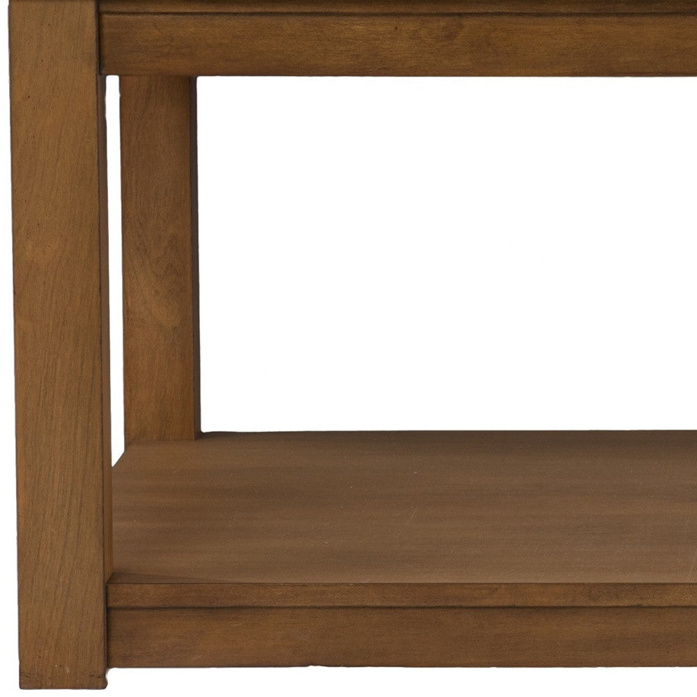 30" Natural And Natural Brown Solid Manufactured Wood Square Coffee Table-6