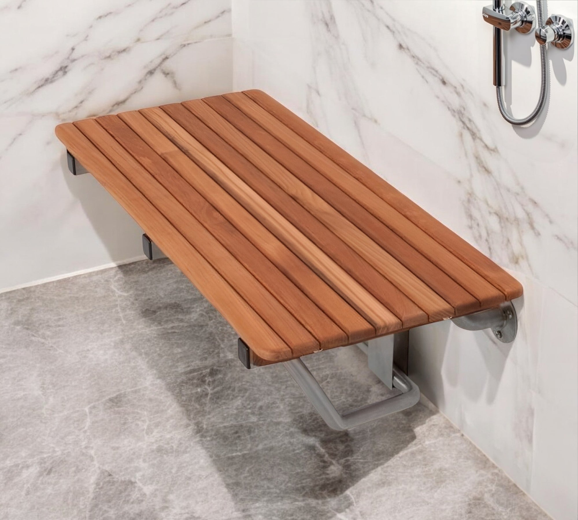36" Premium Wall Mount Teak Shower Bench-0