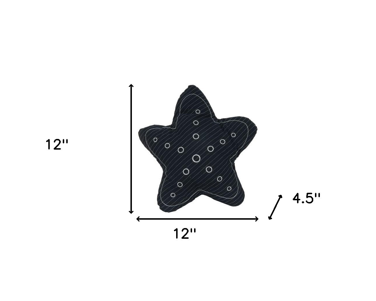 Set of Two 12" X 12" Blue and White Star Starfish Coastal Throw Pillow-3