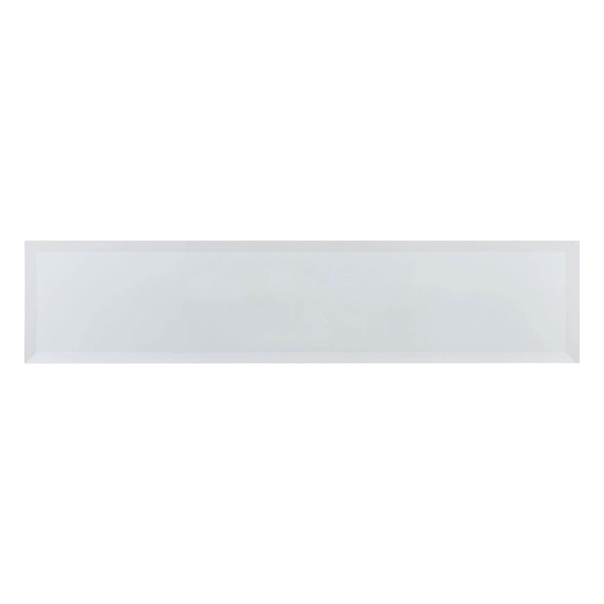 36" Black Mirrored Glass Console Table-4