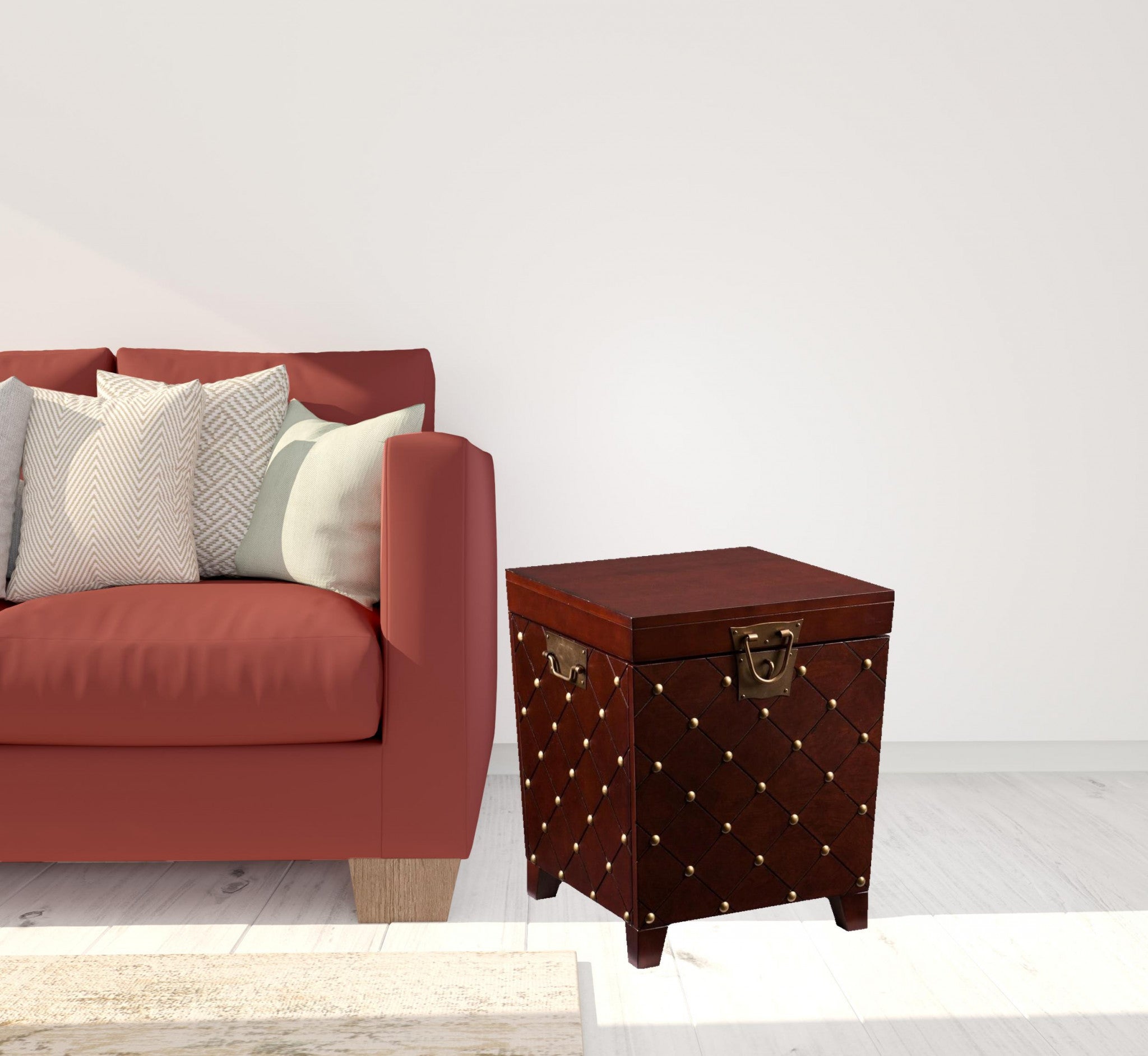 24" Brown Manufactured Wood Square End Table-3