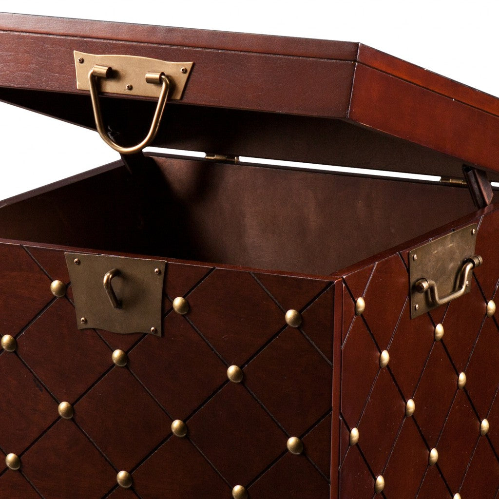 24" Brown Manufactured Wood Square End Table-8