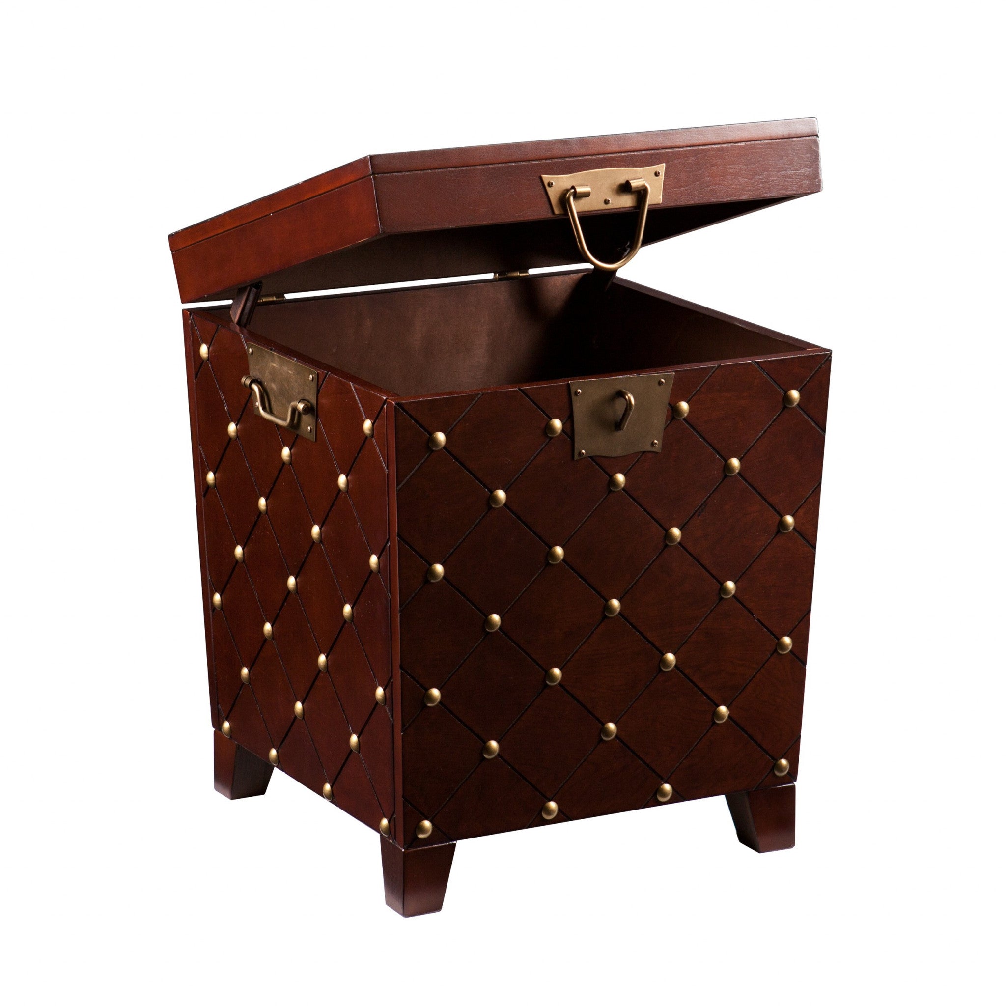 24" Brown Manufactured Wood Square End Table-2